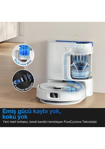 Deebot N20E Plus Beyaz Robot Süpürge ve Paspas fiyatları