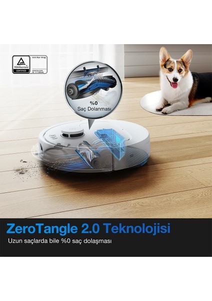 Deebot N20E Plus Beyaz Robot Süpürge ve Paspas indirimleri