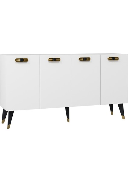 8220-32DD KB150 Konsol, Tv Ünitesi Beyaz-Altın-Siyah modelleri