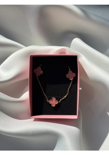 Çelik Dört Yaprak Figürlü Şans Kolye modelleri