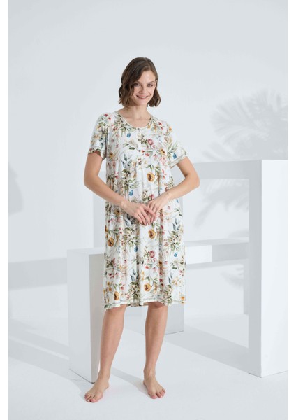 Bambu Kısa Kol Yazlık Kadın Elbise 72238 fiyatları