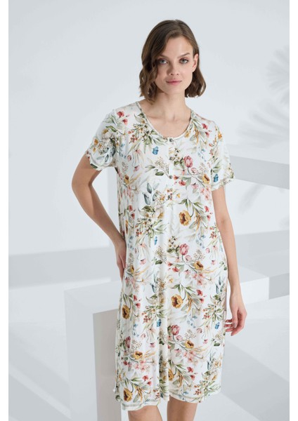 Bambu Kısa Kol Yazlık Kadın Elbise 72238 modelleri