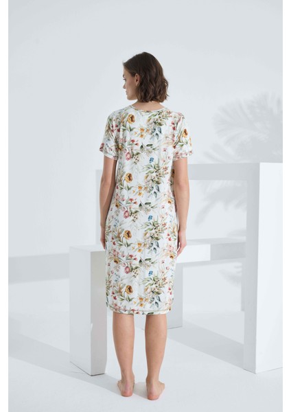 Bambu Kısa Kol Yazlık Kadın Elbise 72238 fırsatları