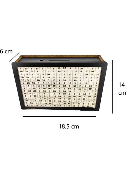 Ahşap Para Biriktirme Kutusu, Siyah-Beyaz, 10.000 Tl Hedefli Kumbara fiyatları