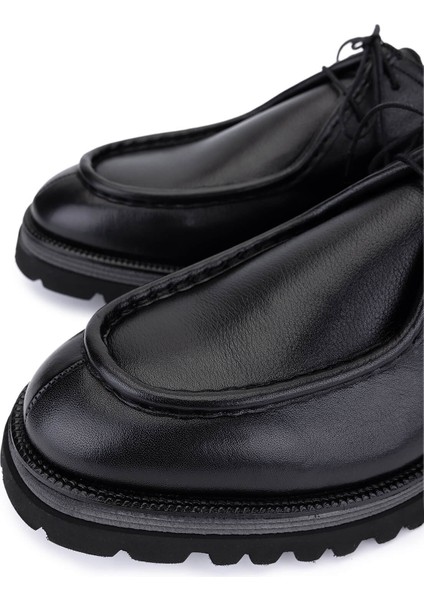 Erkek Hakiki Deri Siyah Deri Casual Ayakkabı 537 3814 Erk Ayk SK25-26 Sıyah Dr modelleri