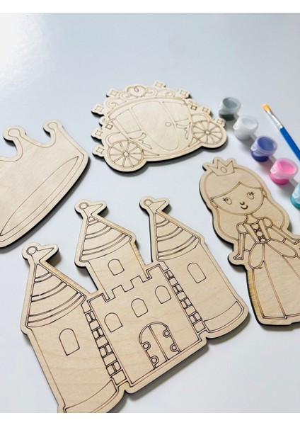 Çocuklar Için Eğitici Ahşap Boyama Seti, Montessori, Kendin Yap, Renkli ve Eğlenceli fiyatları