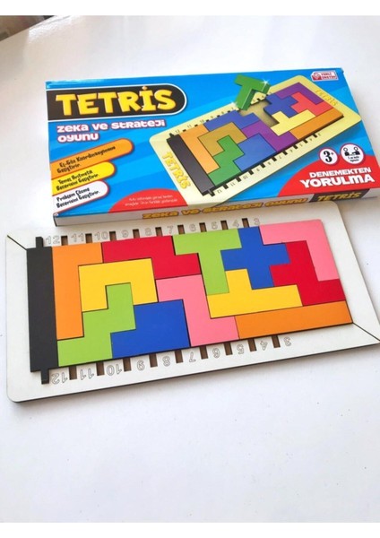 Beyaz Ahşap Penta Blok, Katamino ve Tetris Zeka ve Strateji Oyunu modelleri