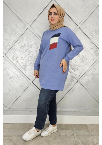 Kadın Paraşüt Kumaş Kombinli Tesettür Tunik fiyatları