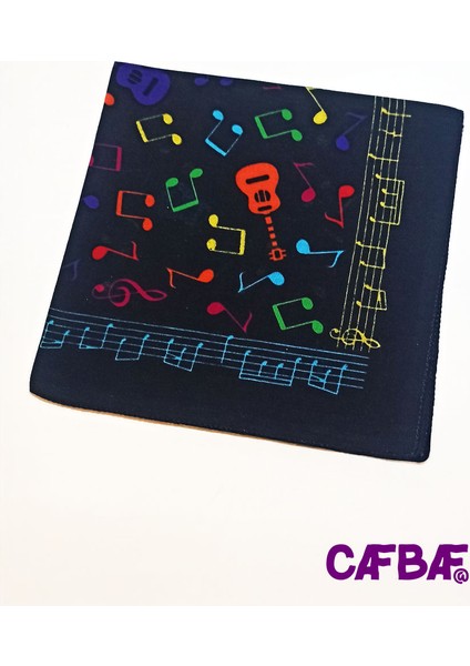 Cafbaf Kare Bandana Müzik MODEL.8517 - Siyah