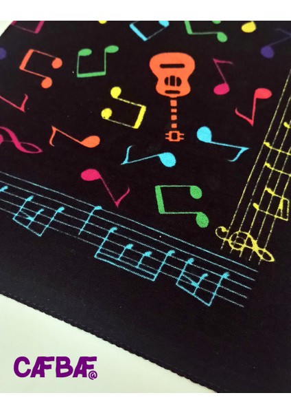 Cafbaf Kare Bandana Müzik MODEL.8517 - Siyah fiyatları