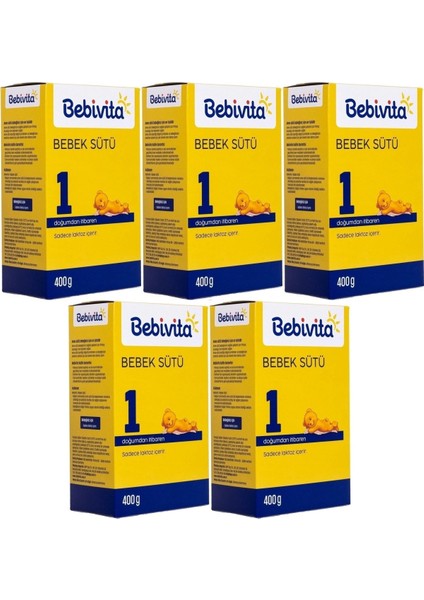 Bebek Sütü 400GR No:1 (0-6 Ay) Doğumdan Itibaren (5 Li Set)