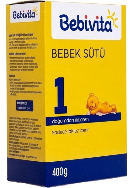 Bebek Sütü 400GR No:1 (0-6 Ay) Doğumdan Itibaren (5 Li Set) fiyatları