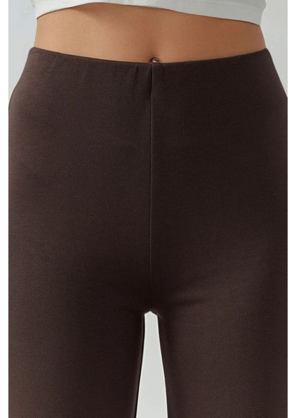 Kadın Rahat Kesim Modal Dokulu Düz Paça Eşofman Altı Kahve Kahvesi fırsatları