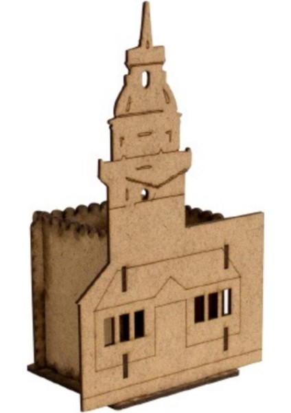 Ahşap Kız Kulesi ve Eyfel Kulesi Uçak Boyama Seti, Kahverengi modelleri