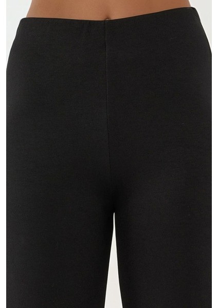 Kadın Rahat Kesim Modal Dokulu Düz Paça Eşofman Altı Siyah indirimleri