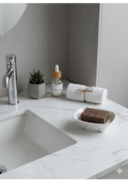 Katı Sabunluk Seramik Katı El Sabunluğu Beyaz fırsatları