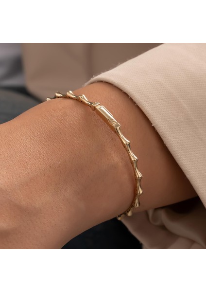 Kemik Model 14 Ayar Altın Kelepçe fiyatları