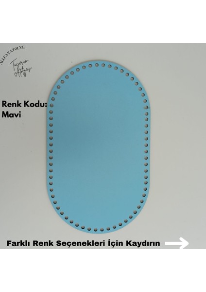 6 Adet Renkli Ahşap Delikli Örgü Taban 30X18 cm Sunum ve Supla Seti