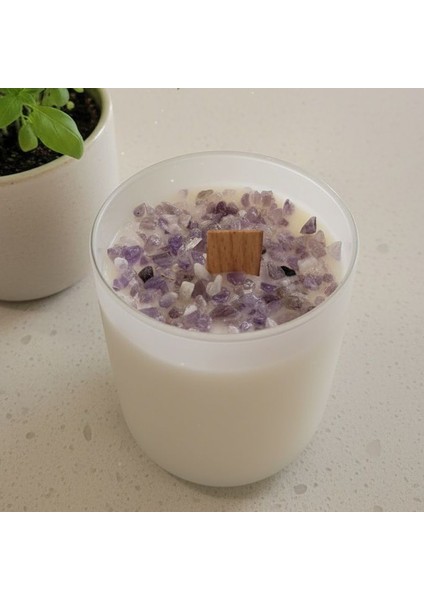 Silva - Ametist Taşlı %100 Soya Wax Özel Kokulu Mum fiyatları