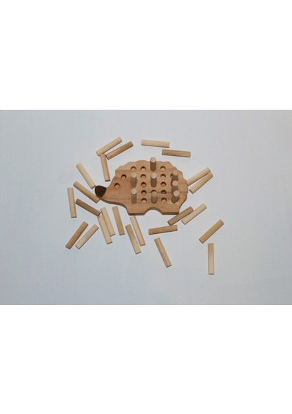 Doğal Ahşap Kirpi Montessori Oyunu, Tak ve Çıkar, Eğlenceli ve Eğitici Tasarım fiyatları