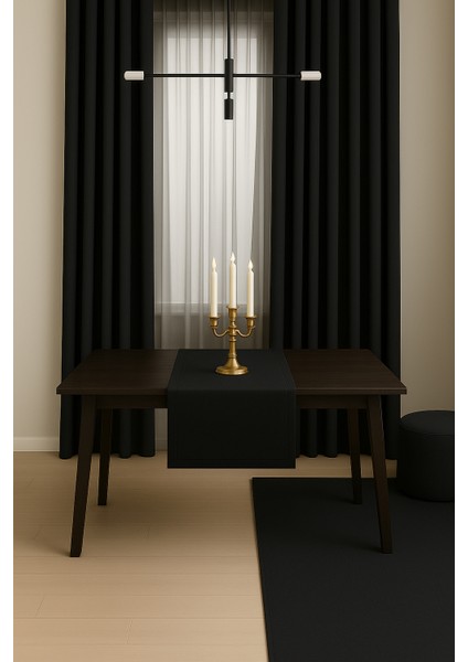 Saten Dokulu Siyah Runner , Masa Örtüsü, Amerikan Servis fiyatları