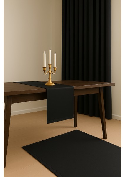 Saten Dokulu Siyah Runner , Masa Örtüsü, Amerikan Servis fırsatları