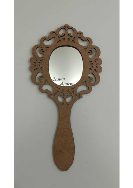 Canım Annem Yazılı Ahşap Çocuk El Aynası, Boyama ve Etkinlik Için Ideal Set