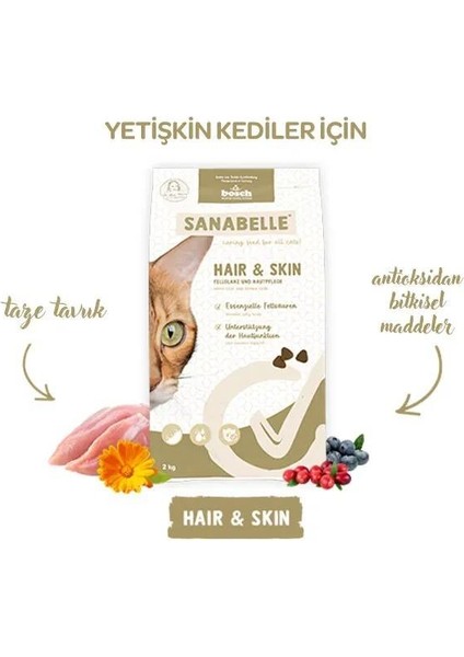 Hair Skin Sağlıklı Tüy Gelişimi Için Yetişkin Kedi Maması 8 kg fiyatları