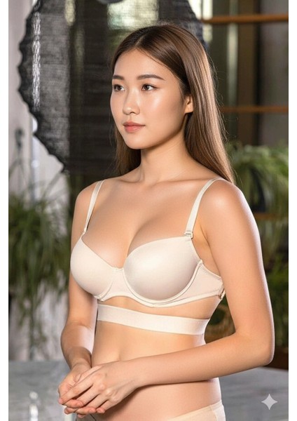 1480 Kadın 3 Kullanım Fonksyonlu Sütyen (Push-Up)