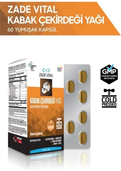 Kabak Çekirdeği Yağı 320 Mg 60 Yumuşak Kapsül - Blister modelleri