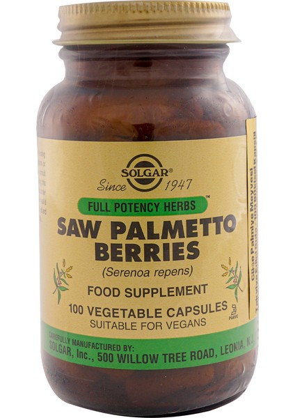 Saw Palmetto Berries 100 Kapsül