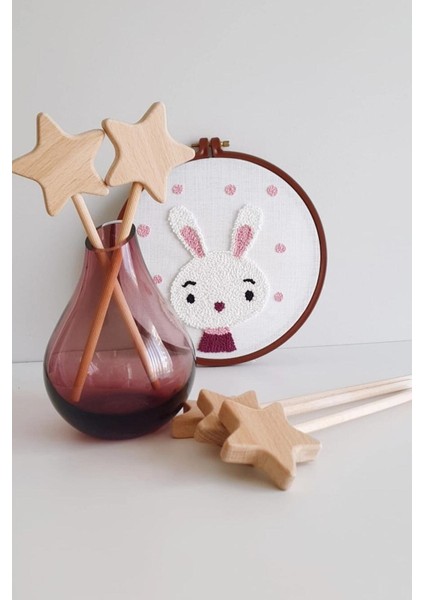 Duyusal Eğitici Sihirli Yıldız Peri Asası Ahşap Çubuk Doğal Oyuncak Bej modelleri