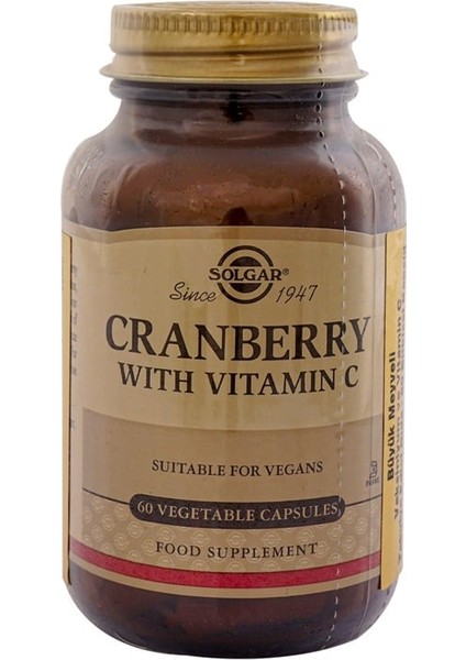 Cranberry With Vitamin C 60 Kapsül fiyatları