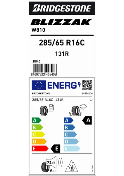 285/65 R16C 131R W810 Kış - 2025 fırsatları