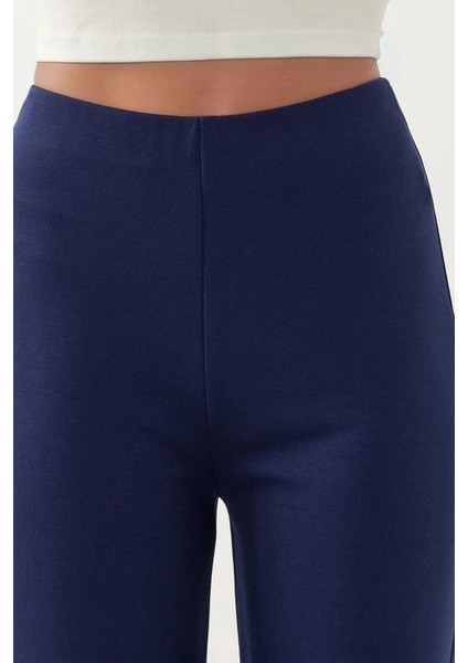 Kadın Rahat Kesim Modal Dokulu Düz Paça Eşofman Altı Gece Mavisi fırsatları