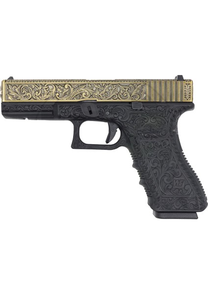 Glock 17 Ivory Gravür Işlemeli Airsoft Tabanca