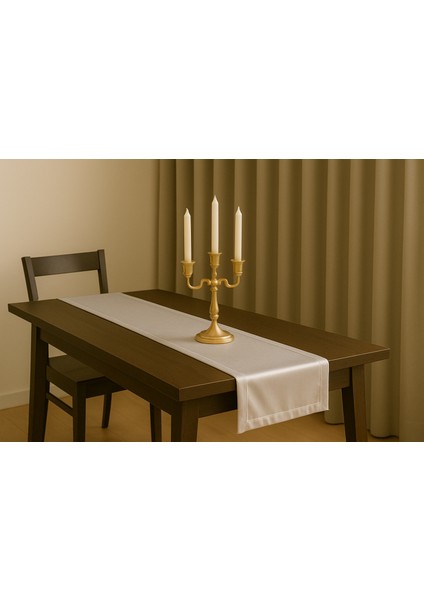 Saten Dokulu Açık Gri Runner , Masa Örtüsü, Amerikan Servis fırsatları