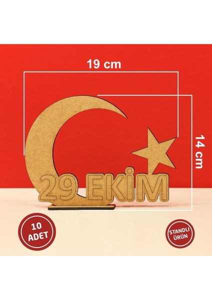 Ahşap Boyama Seti 29 Ekim Cumhuriyet Bayrağı ve Ay Yıldız Figürü Etkinliği