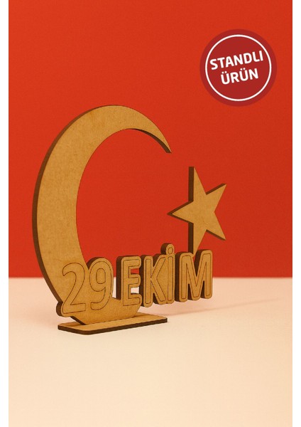 Ahşap Boyama Seti 29 Ekim Cumhuriyet Bayrağı ve Ay Yıldız Figürü Etkinliği modelleri
