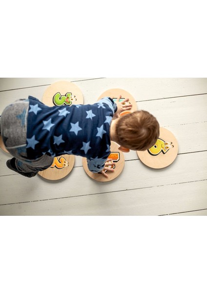 Ahşap Sayılar ve Basamak Taşları, Denge Alıştırması, Eğitici ve Eğlenceli Set modelleri