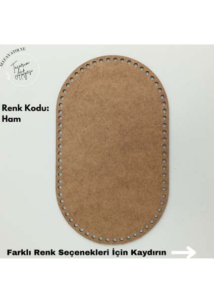 6 Adet Çok Renkli Ahşap Delikli Taban Plakası 35X21 cm