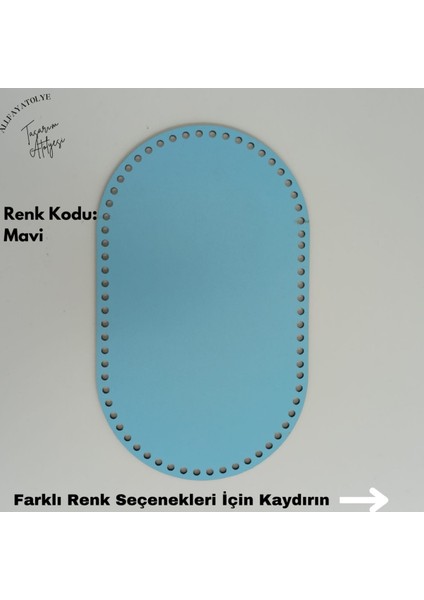 6 Adet Çok Renkli Ahşap Delikli Taban Plakası 35X21 cm