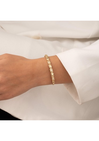 Taşlı 14 Ayar Altın Kelepçe fiyatları