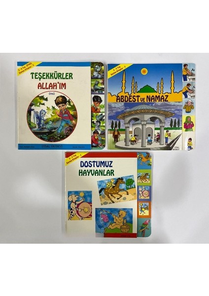 2-5 Yaş Okul Öncesi Eğitici ve Öğretici Karton Kitaplar Seti (3 Kitap)