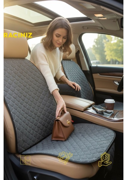 Terletmez Ergonomik,cepli Kaymaz Keten Oto Kılıf-Minder (7parça Set) modelleri