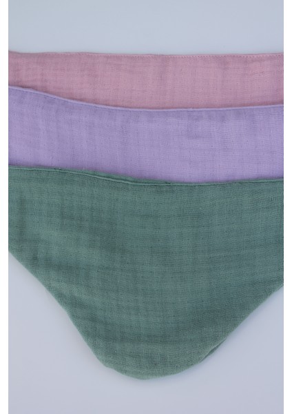 3'lü Organik Pamuk 4 Katlı Multi Müslin Fular Model Bebek Önlük, Salya ve Mama Önlüğü, Yakalık fırsatları