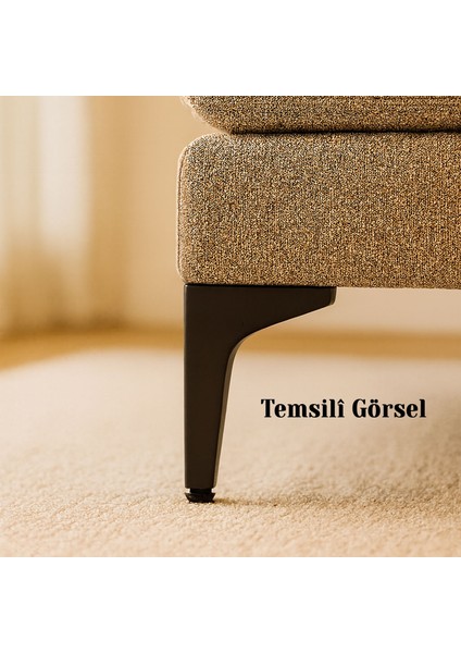 Dekor 12 cm Siyah 4'lü Set Metal Mobilya Ayağı Modern Tasarım Koltuk Sehpa Masa Tv Ünitesi Uyumlu fiyatları