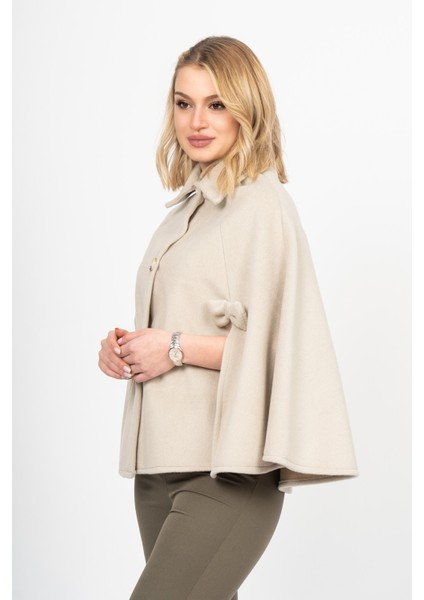 Bowsleeve Cape – Fiyonk Detaylı Premium Kaşe Panço 2636 modelleri