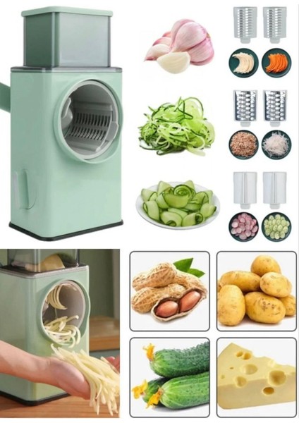 Döner Tamburlu Sebze Rendesi ve Dilimleyici, Mutfak Için Sebze Doğrayıcı fırsatları