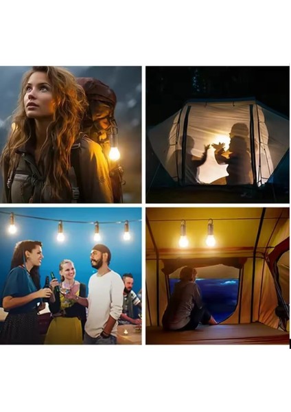 Güneş Enerjili Bahçe Balkon Teras Kamp Karavan Aydınlatması Lambası Solar LED Ampul modelleri
